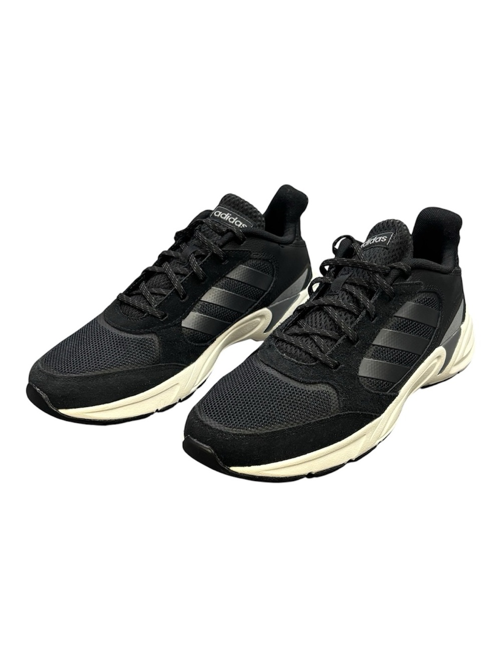 Adidas 90s Valasion Men's Size 7.5 Black White Athletic Running Shoes Sneakers
